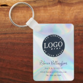 Modern Business Logo Script iriserende promotie Sleutelhanger (Voorkant)