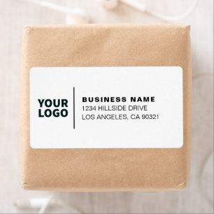 Modern Business Logo Wit & Zwart Retouradres Etiket