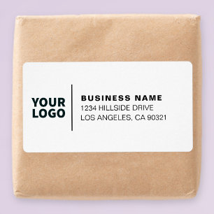 Modern Business Logo Wit & Zwart Retouradres Etiket
