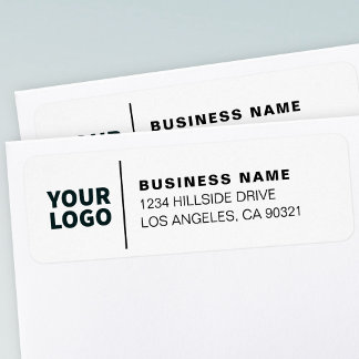 Modern Business Logo Wit & Zwart Retouradres Etiket