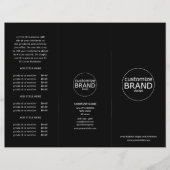 Modern Business Logo Zwart Drievoudige Brochure (Voorkant)