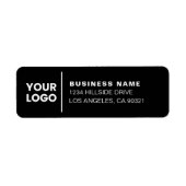 Modern Business Logo Zwart-wit retouradres Etiket (Voorkant)
