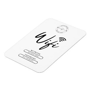 Modern Business Logo Zwart-wit Wifi Details Magneet