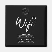 Modern Business Logo Zwart-wit Wifi Details Magneet (Voorkant)