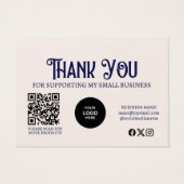 Modern Business Merry Bright Dank u kaart (Achterkant)