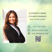 Modern Business Photo Contact Information Raamsticker (Vel 3)
