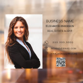 Modern Business Photo Contact Information Raamsticker (Vel 2)