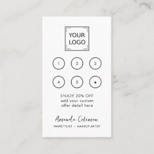 Modern Business Reward 6 Punch Logo wit ROZE Visitekaartje