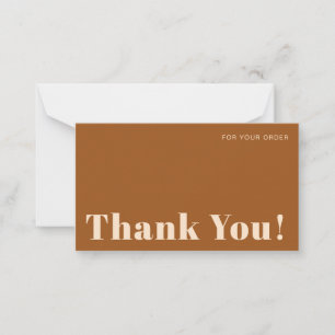 Modern Business Terracotta Hartelijk dank Notitiekaartje