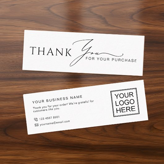 Modern Business Thank You Packaging Mini Inserts Visitekaartje