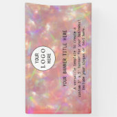 Modern Business Vrouwelijk Blush Roze Custom Logo  Spandoek (Verticaal)