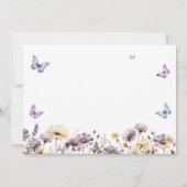 Modern Butterflies Vrijgezellenfeest Welkomstbord Bedankkaart (Achterkant)