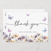 Modern Butterflies Vrijgezellenfeest Welkomstbord Bedankkaart (Voorkant / Achterkant)