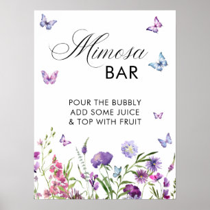Modern Butterflies Vrijgezellenfeest Welkomstbord Poster