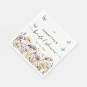 Modern Butterflies Vrijgezellenfeest Welkomstbord Servet (Hoek)