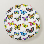 Modern Butterfly Pattern Round Pillow  Rond Kussen (Achterkant)