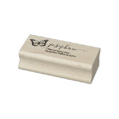 Modern Butterfly Script-retouradres Rubberstempel (Stempel)