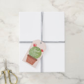 Modern Cactus Baby shower Dank u wel Cadeaulabel (Met Touw)