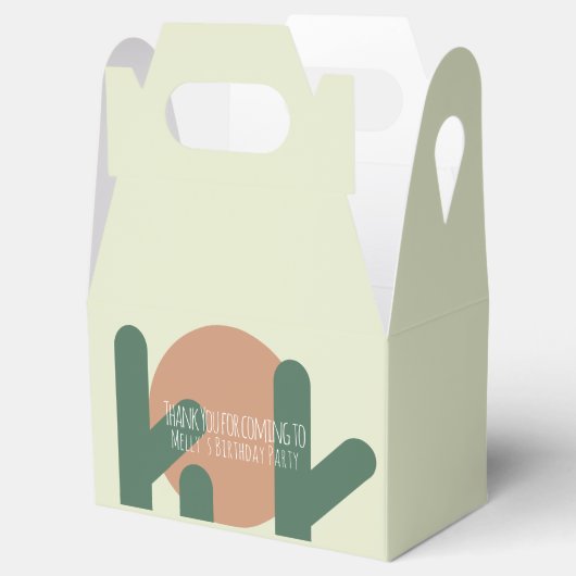 Modern Cactus Birthday Party bedankt Bedankdoosjes (Geopend)