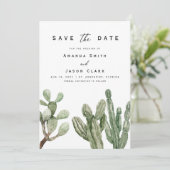 Modern Cactus Desert Boho redt de datum van het hu Kaart (Staand voorkant)