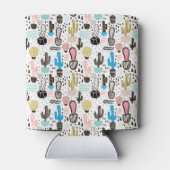 Modern Cactus Geometric Pattern Blikjeskoeler (Achterkant)