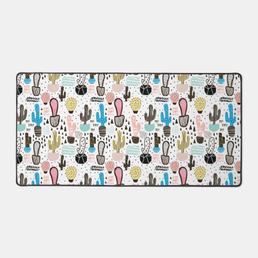 Modern Cactus Geometric Pattern Bureaumat (Voorkant)