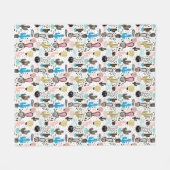 Modern Cactus Geometric Pattern Fleece Deken (Voorkant (Horizontaal))