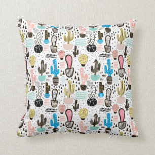 Modern Cactus Geometric Pattern Kussen
