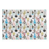 Modern Cactus Geometric Pattern Kussensloop (Achterkant-Rechts)
