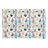 Modern Cactus Geometric Pattern Kussensloop (Voorkant-Links)