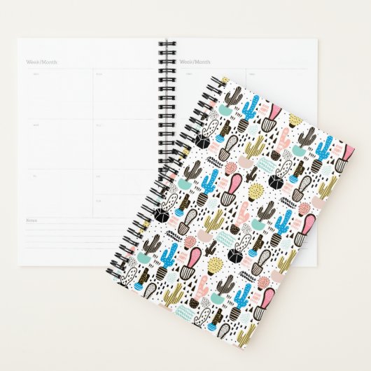 Modern Cactus Geometric Pattern Planner (Display)