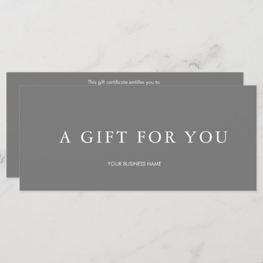 Modern cadeaubon (Voorkant / Achterkant)