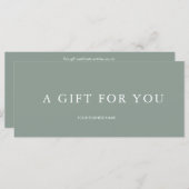 Modern cadeaubon (Voorkant / Achterkant)