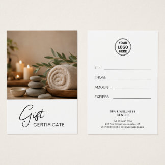 Modern Cadeaubon voor Sla- en Massagetherapeut Visitekaartje