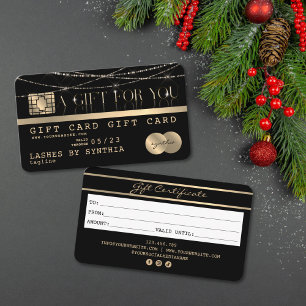 Modern cadeaukaart certificaat in creditcardstijl