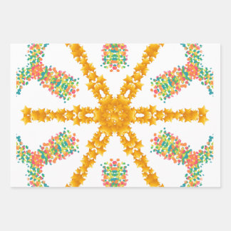 Modern cadeaupapier plat vel set van 3