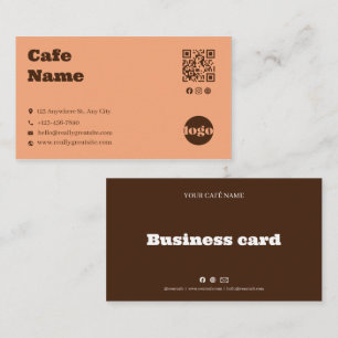Modern Cafe Vetgedrukte Type Zakelijke Kaart Sjabl