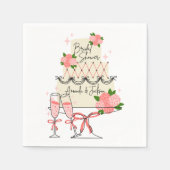 Modern Cake Bridal Shower Servet (Voorkant)