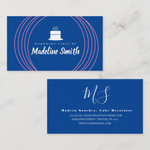 Modern cake logo zelfgemaakte bakkerij branding visitekaartje