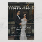 Modern Calendar Week Photo Save The Date Wedding Kaart (Voorkant)