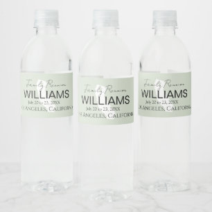 Modern California Map Personalized Family Reunion Waterfles Etiket