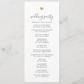 Modern Calligrafie Gold Welcome Wedding Program Programma (Achterkant)