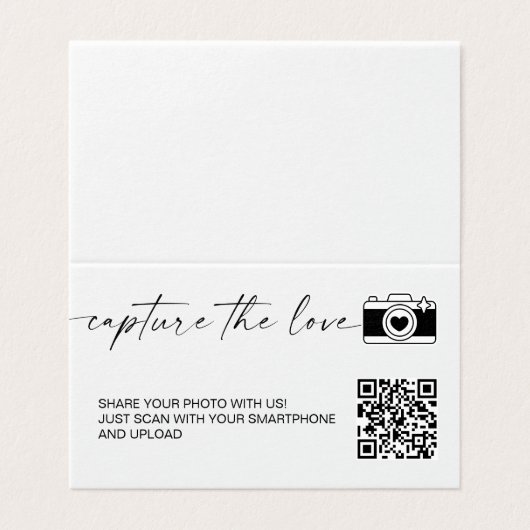 Modern Calligraphy Capture The Love QR code (Outside Unfolded)