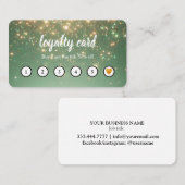 Modern Calligraphy Glitter Minimalist  Klantenkaartje (Voorkant / Achterkant)