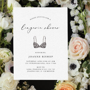 Modern Calligraphy Lingerie Vrijgezellenfeest Kaart
