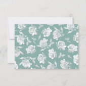 Modern Calligraphy Sage Green Floral Wedding Save The Date (Achterkant)