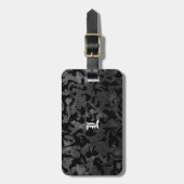 Modern Camo-Black en Dark Gray-camouflage Bagagelabel (Voorkant verticaal)