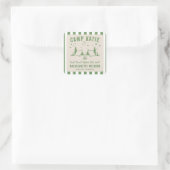 Modern Camping Camp Bachelorette Party Vierkante Sticker (Tas)