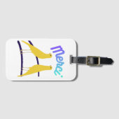 Modern Canary & "Merci" - Japandi Style Art Bagagelabel (Voorkant (horizontaal))