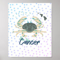 Modern Cancer Crab Zodiac